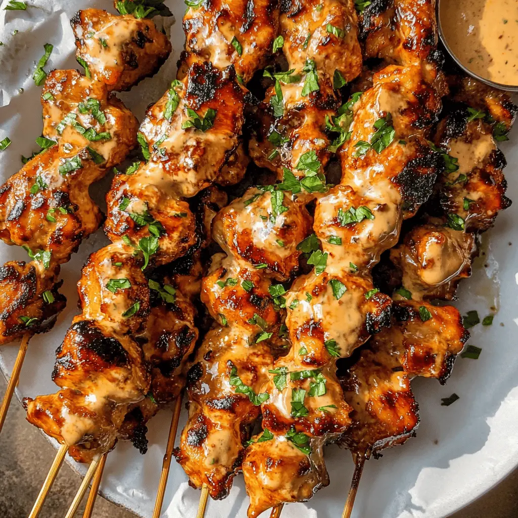 These Bang Bang Chicken Skewers are bursting with flavor and perfect for your next gathering! Tender marinated chicken is grilled to perfection and tossed in a creamy, spicy sauce that everyone will love. Great for barbecues, weeknight dinners, or casual get-togethers. Save this recipe to bring a delicious twist to your meals!