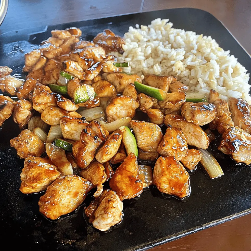 Treat yourself to a delicious homemade Blackstone Hibachi Chicken made right on the griddle! This recipe features juicy chicken, vibrant veggies, and a mouthwatering homemade sauce that's perfect for any night of the week. Save this pin for your next family dinner or weekend cookout and impress your loved ones with this tasty dish!