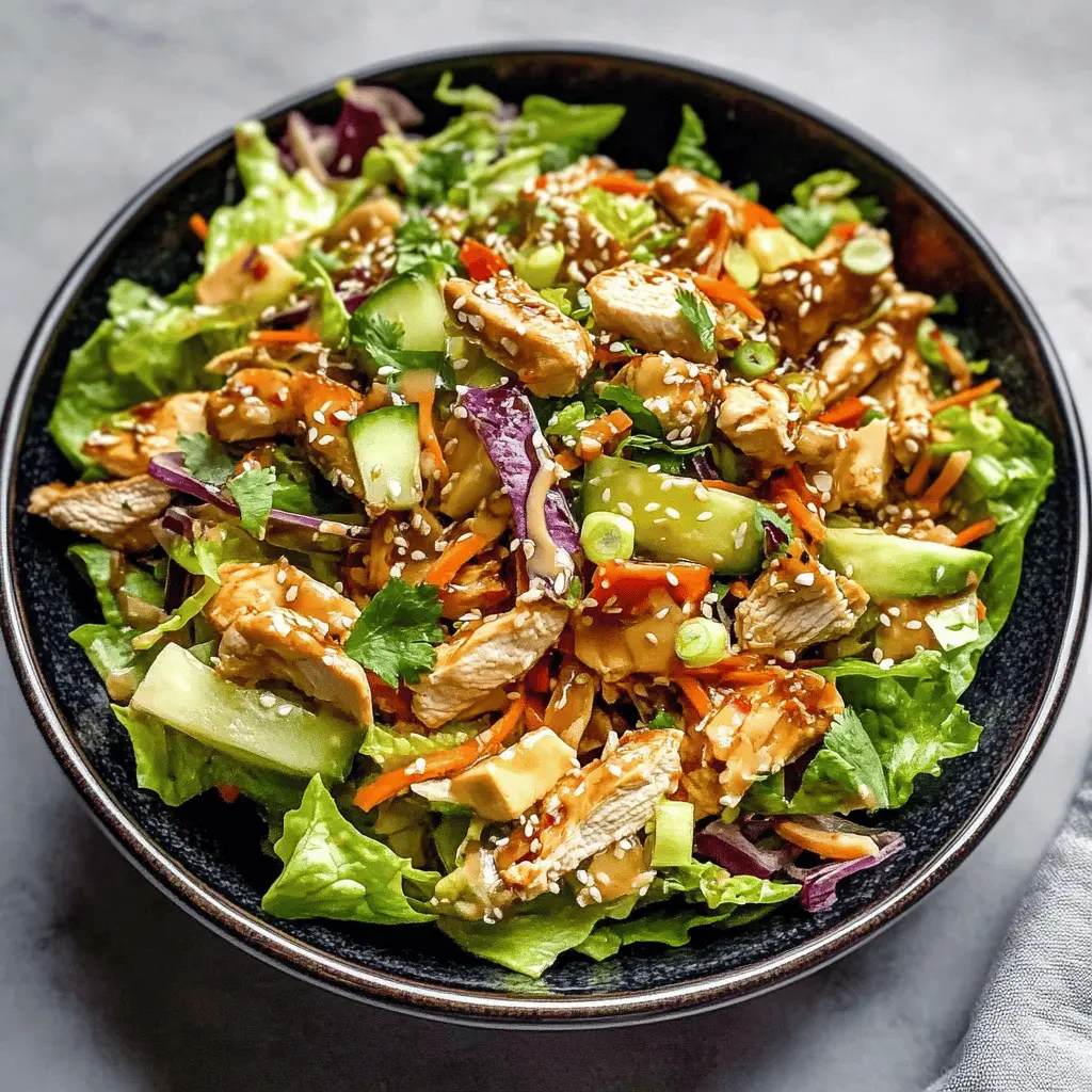 This Chinese Chicken Salad is a flavorful mix of tender chicken, crisp veggies, and a zesty dressing that pops with flavor. Perfect for a light lunch or a refreshing dinner, it’s packed with nutrients and easy to make! Save this recipe for your next gathering, and impress your friends and family with this colorful and delicious dish!