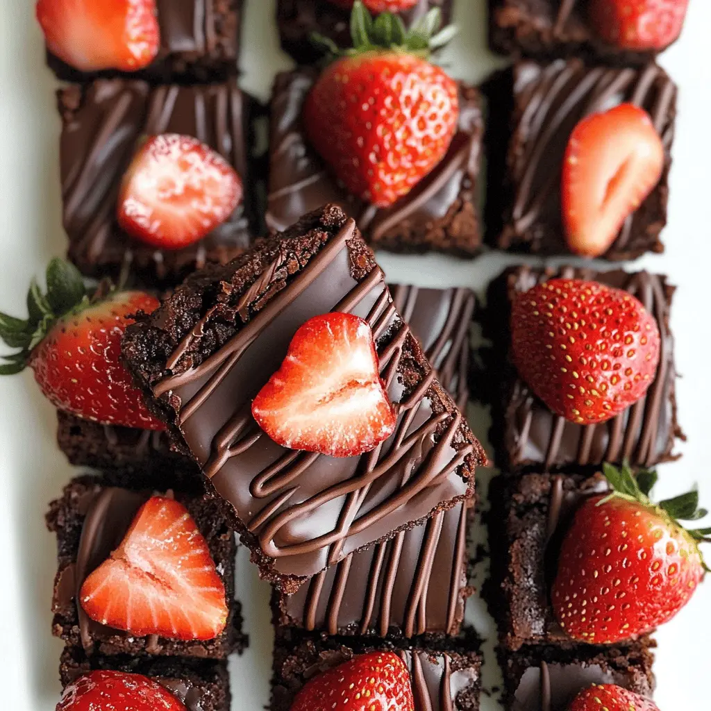 These Chocolate Covered Strawberry Brownies are a delightful treat combining rich chocolate flavor with fruity freshness. Topped with creamy chocolate ganache and fresh strawberries, they are perfect for parties or a sweet surprise. Save this recipe to impress your friends and make any occasion special with these delicious brownies!
