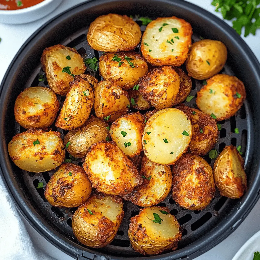 Crispy Air Fryer Potatoes are the perfect side dish for any meal! These golden nuggets are seasoned to perfection and cook up tender on the inside and crispy on the outside. Made with minimal oil, they are a healthier alternative that doesn’t sacrifice flavor. Save this recipe for your next family dinner or weekend brunch!