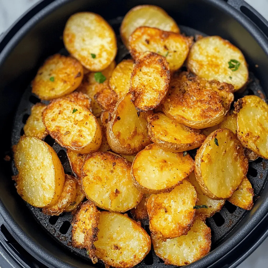 Get ready for a deliciously crispy side dish with these Air Fryer Sliced Potatoes! With minimal oil and maximum flavor, these golden slices are perfectly seasoned and oh-so-satisfying. Ideal for any meal or as a tasty snack. Save this recipe for your next dinner or gathering to impress everyone with a simple yet delightful treat!