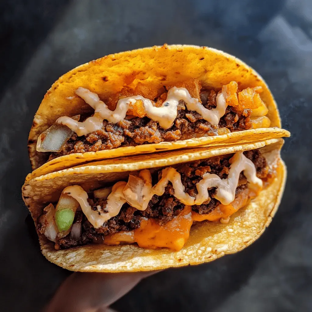 Get ready for a fun twist on taco night with these Easy Smash Burger Tacos! Juicy beef patties, zesty toppings, and a soft tortilla come together for a meal everyone will love. Perfect for busy weeknights or casual gatherings. Don't forget to save this recipe for your next taco party!