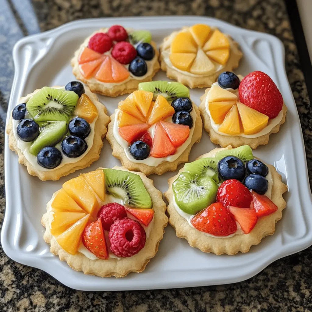 Looking for a fun and colorful treat? Try these delightful Fruit Pizza Cookies! Made with a sweet cookie base topped with cream cheese frosting and a medley of fresh fruits, they make the perfect dessert for parties or a family gathering. Save this recipe for a refreshing, eye-catching dessert that everyone will love! 🍓🍍🍌
