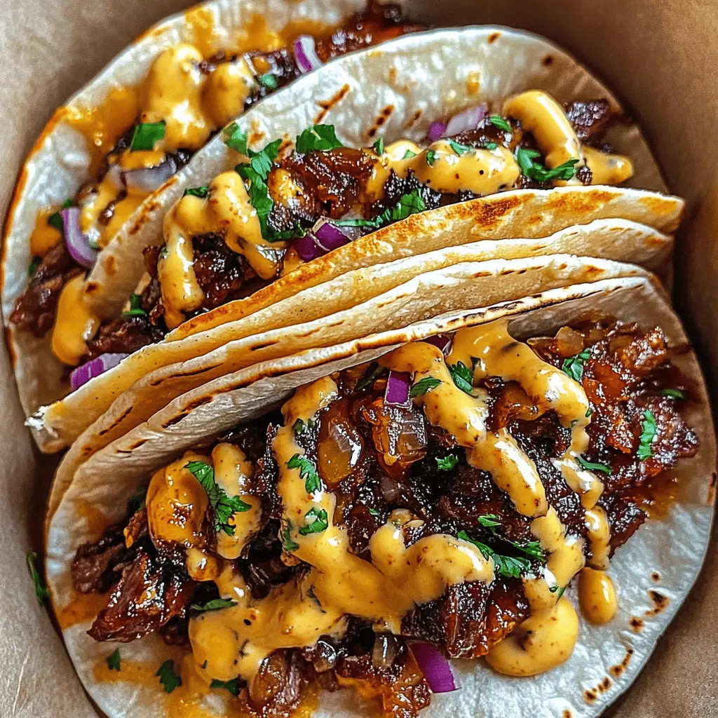 These Garlic Butter Honey BBQ Beef Tacos are a game-changer for taco night! Juicy beef is infused with mouthwatering garlic, rich butter, and a touch of honey for a sweet and tangy finish. Perfectly paired with your favorite toppings, they are sure to impress at your next gathering. Save this delicious recipe for fun weeknight dinners or special occasions!