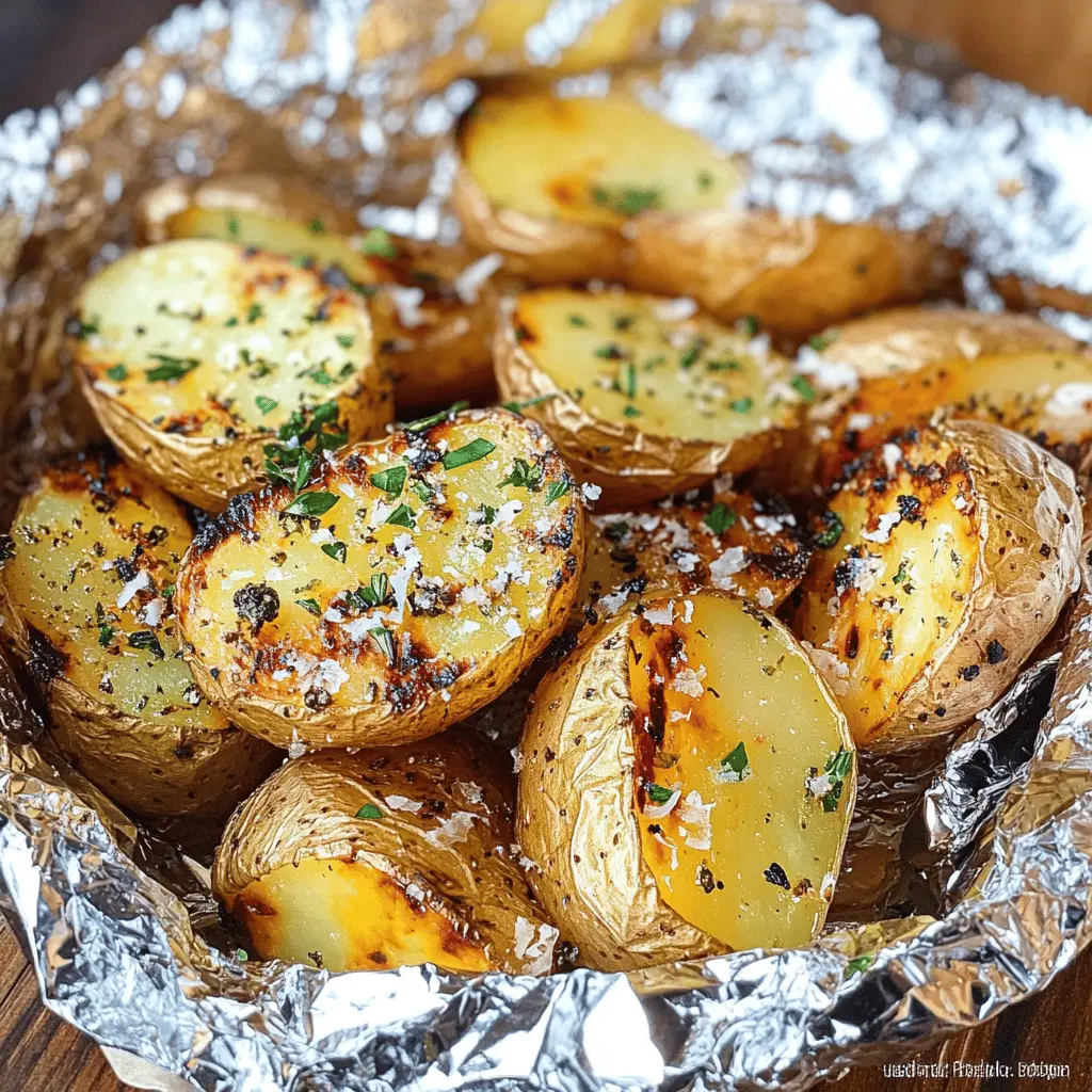 Transform your barbecue with these Garlic Herb Grilled Potatoes in Foil! This easy recipe features tender potatoes infused with aromatic garlic and fresh herbs, making them a perfect side dish for any grill master. Ideal for summer cookouts, family gatherings, or weeknight dinners—save this pin to bring more flavor to your meals!