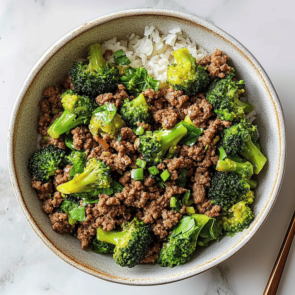 This Ground Beef and Broccoli recipe is a quick and tasty weeknight meal that's packed with flavor. Whip up this easy stir-fry featuring tender beef and vibrant broccoli in a savory sauce. Perfect for busy nights or meal prep, this dish is sure to please the whole family. Save this pin for a delicious dinner idea you'll want to make again!
