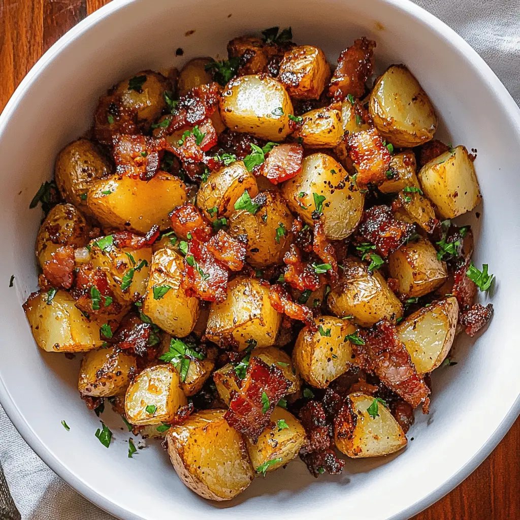 These Honey Bacon Roasted Potatoes are a delightful mix of sweet and savory flavors that will elevate your next meal! Perfectly roasted with crispy bacon and drizzled with honey, these potatoes make a great side dish for family dinners or gatherings. Save this recipe now and impress your guests with this irresistible combination!