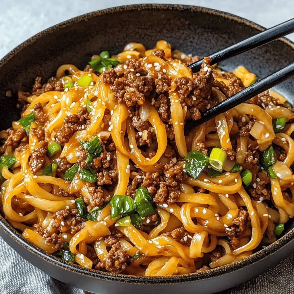 Satisfy your hunger with these flavorful Mongolian Ground Beef Noodles! This easy recipe features tender noodles tossed in a savory blend of ground beef, garlic, and soy sauce. Perfect for a quick weeknight dinner or a hearty meal anytime. Save this pin for a delicious, comforting dish that the whole family will love!