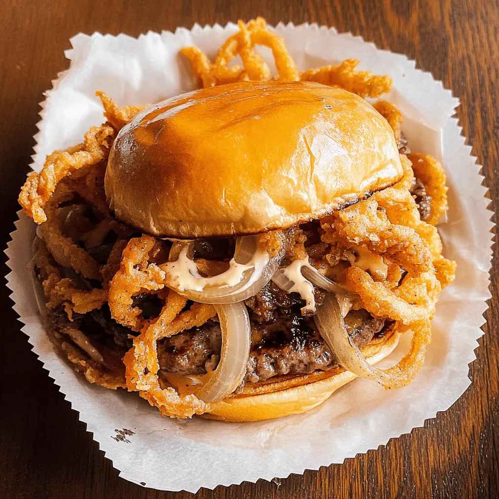 Get ready to fall in love with Oklahoma Fried Onion Burgers! These mouthwatering patties are packed with flavor and topped with crispy, caramelized onions that add a delightful crunch. Perfect for backyard cookouts or weeknight dinners, these burgers are sure to please everyone at the table. Save this recipe for your next grilling adventure!