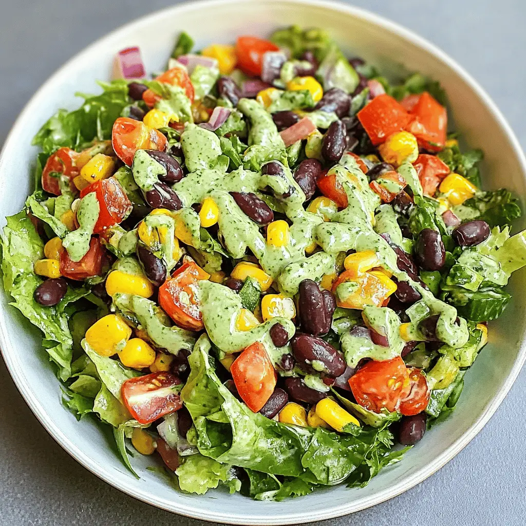 Fresh, crunchy, and bursting with flavor, this Southwestern Chopped Salad is a perfect blend of colorful veggies and zesty cilantro-lime dressing! Packed with black beans, corn, and avocado, it's a nutritious option for lunch or as a side dish at your next gathering. Be sure to save this recipe for a refreshing meal that everyone will love!
