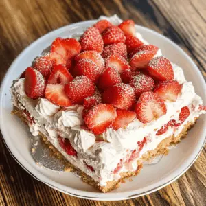 This refreshing Strawberry Icebox Cake is the perfect summer treat! With layers of creamy whipped topping, fresh strawberries, and graham crackers, it's incredibly easy to make and doesn't require baking. Ideal for family gatherings or a sweet afternoon snack. Save this recipe for a delightful dessert that everyone will love!