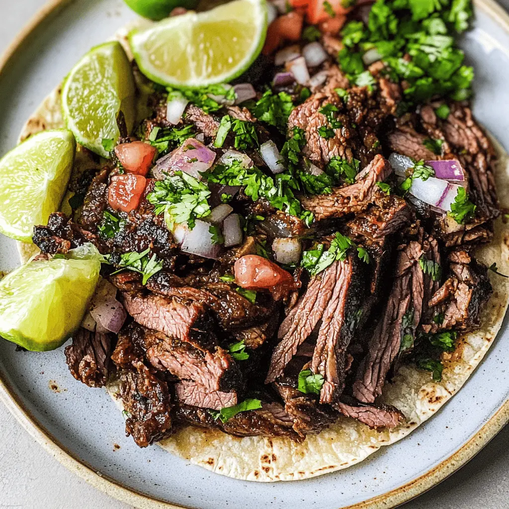Fire up the grill for the best carne asada! This rich, marinated beef recipe is bursting with flavor from fresh lime juice, garlic, and spices. It's perfect for tacos, burritos, or a hearty meal on its own. Save this pin so you can impress your family and friends at your next cookout or taco night!