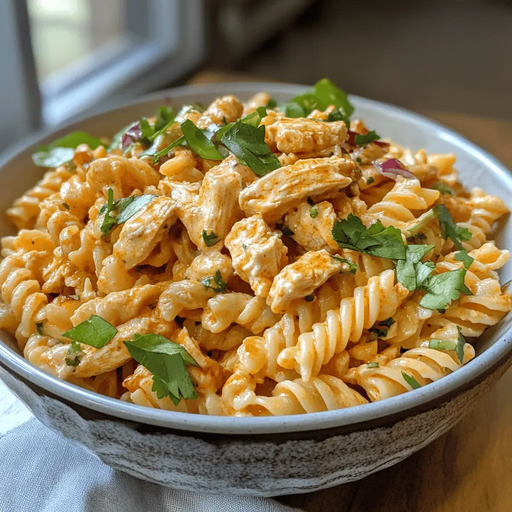 Easy Buffalo Chicken Pasta Salad Recipe