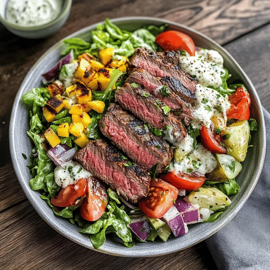 Easy Chopped Salad with Juicy Grilled Steak