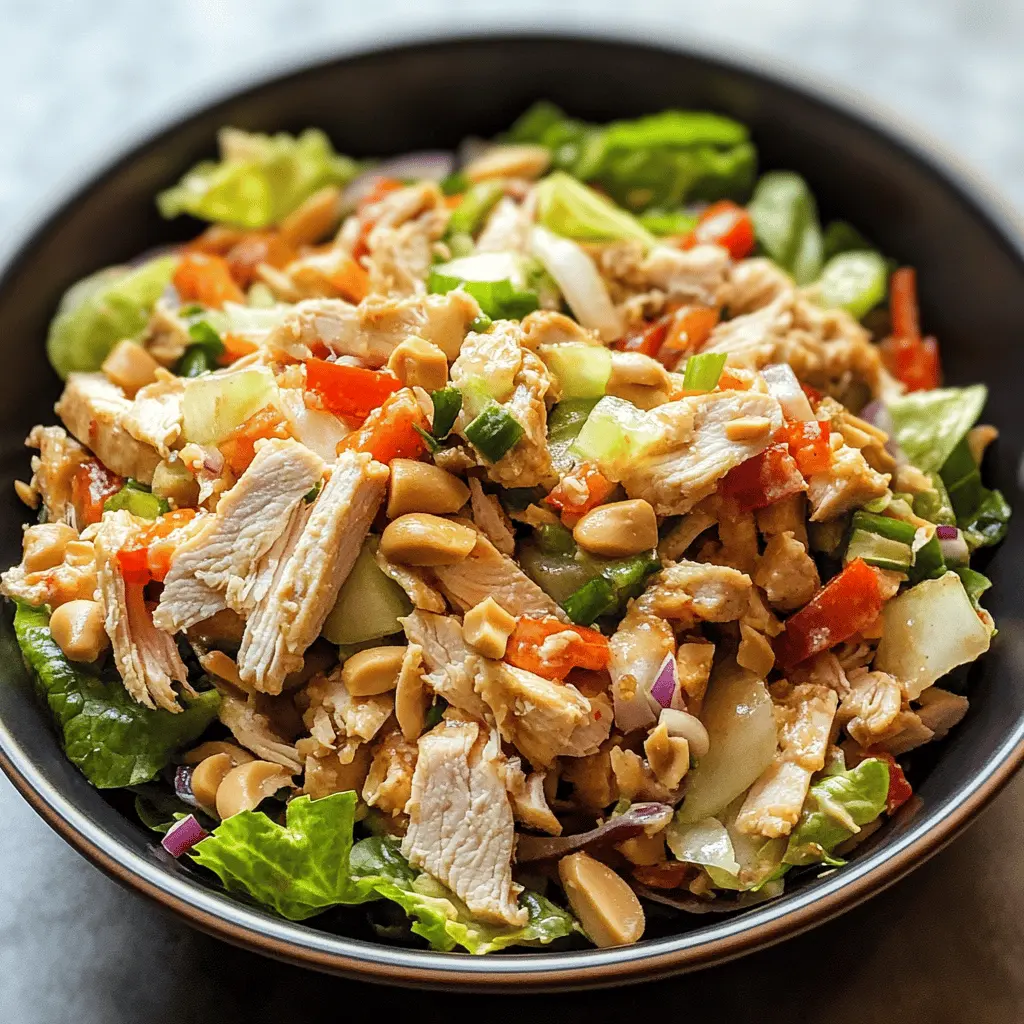 Easy Thai Chicken Salad With Creamy Peanut Dressing