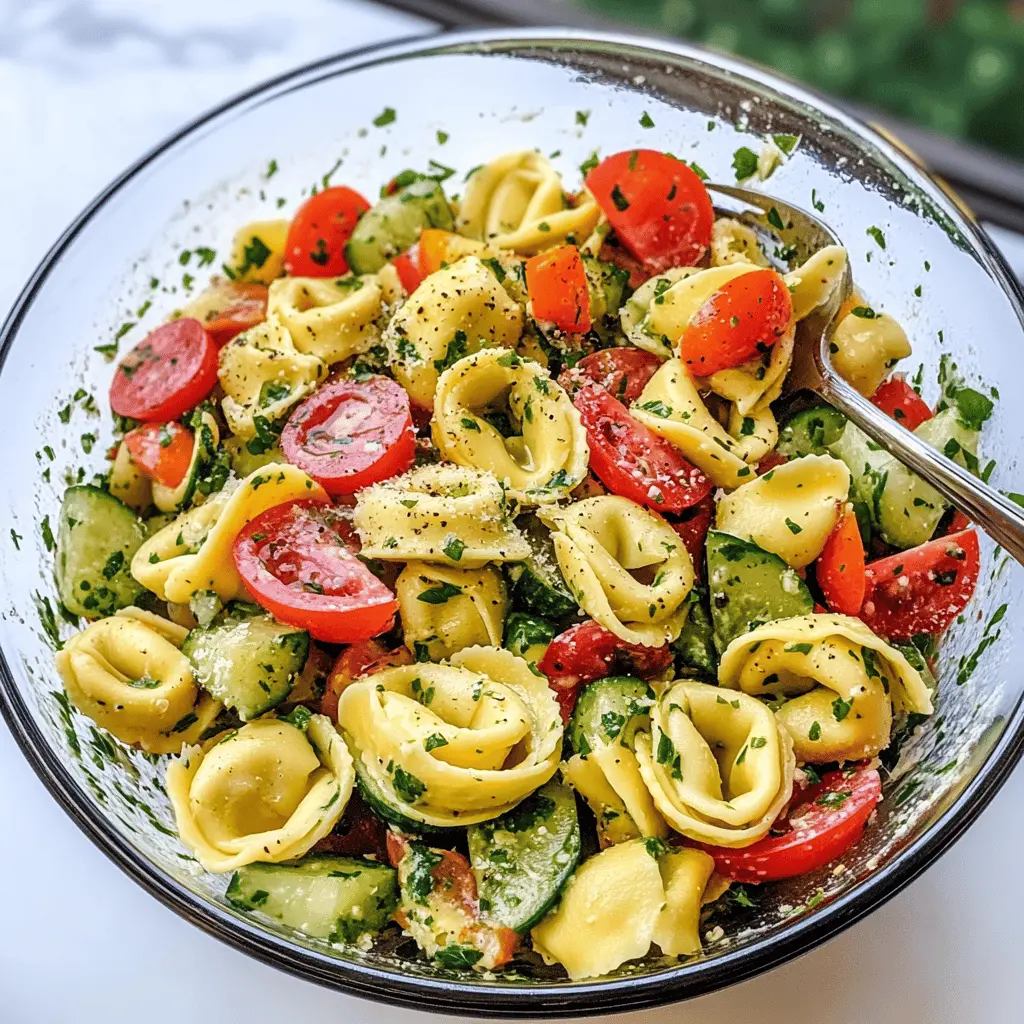 Easy Cheesy Tortellini Pasta Salad Recipe