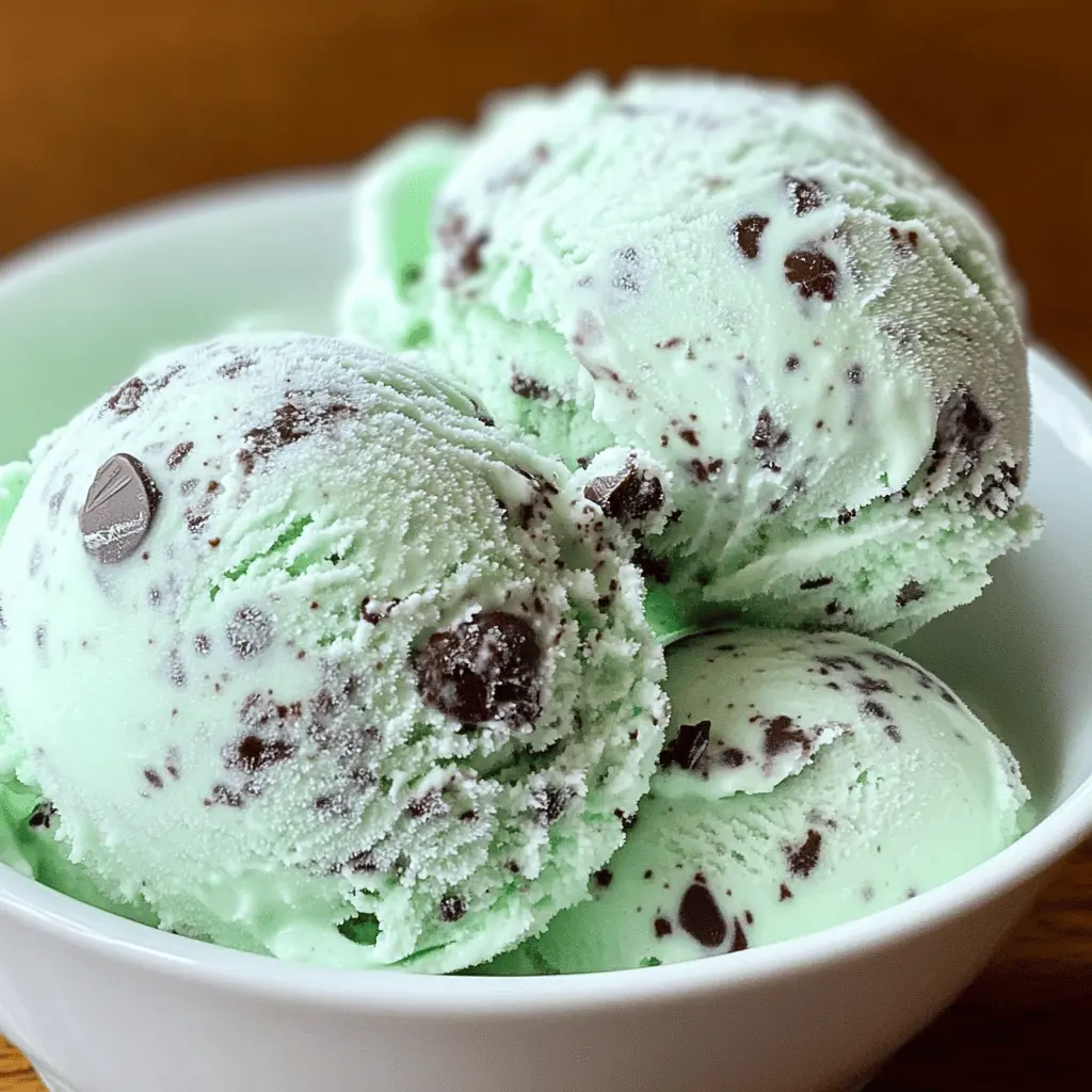 Easy Homemade Mint Chocolate Chip Ice Cream Recipe
