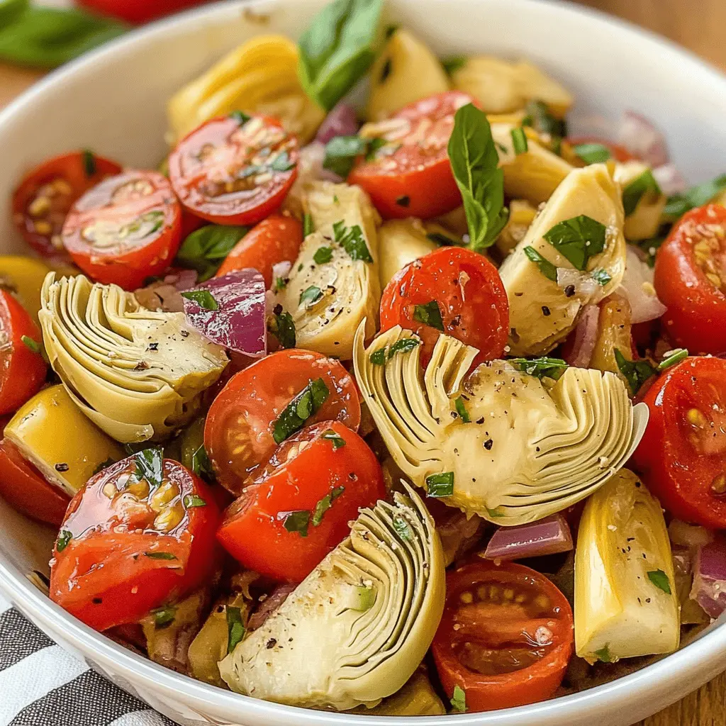 Easy Tuscan Artichoke Tomato Salad Recipe