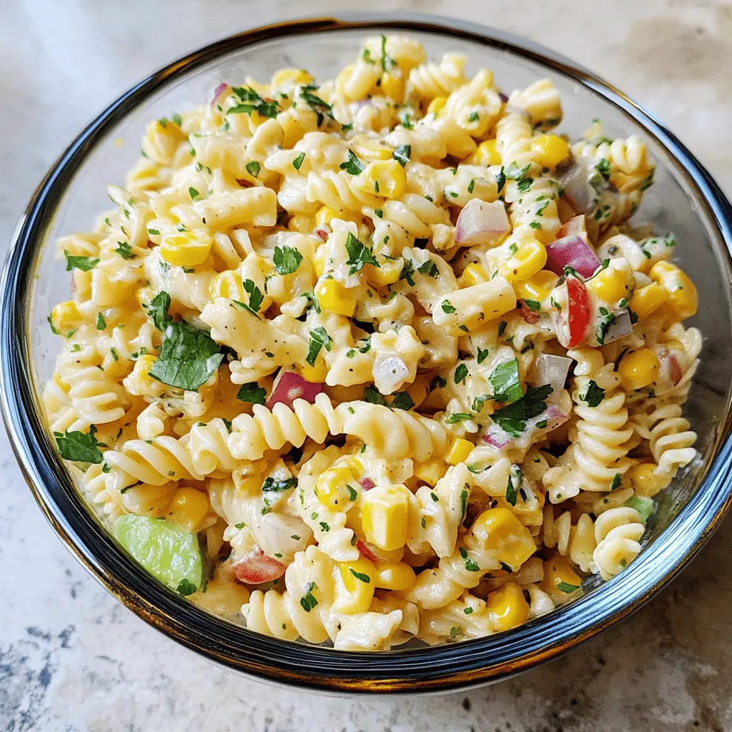 Easy Mexican Street Corn Pasta Salad Recipe