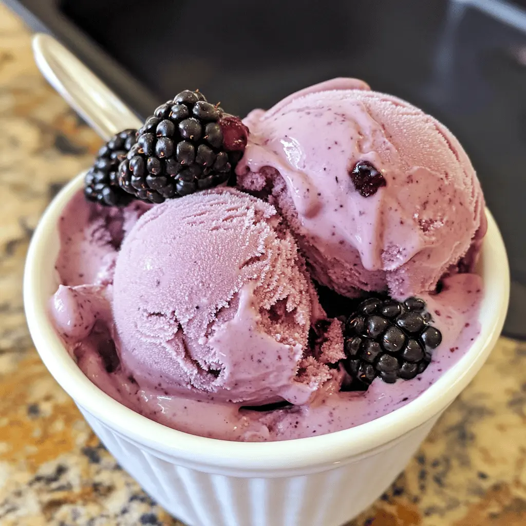 Easy Homemade Blackberry Ice Cream Recipe