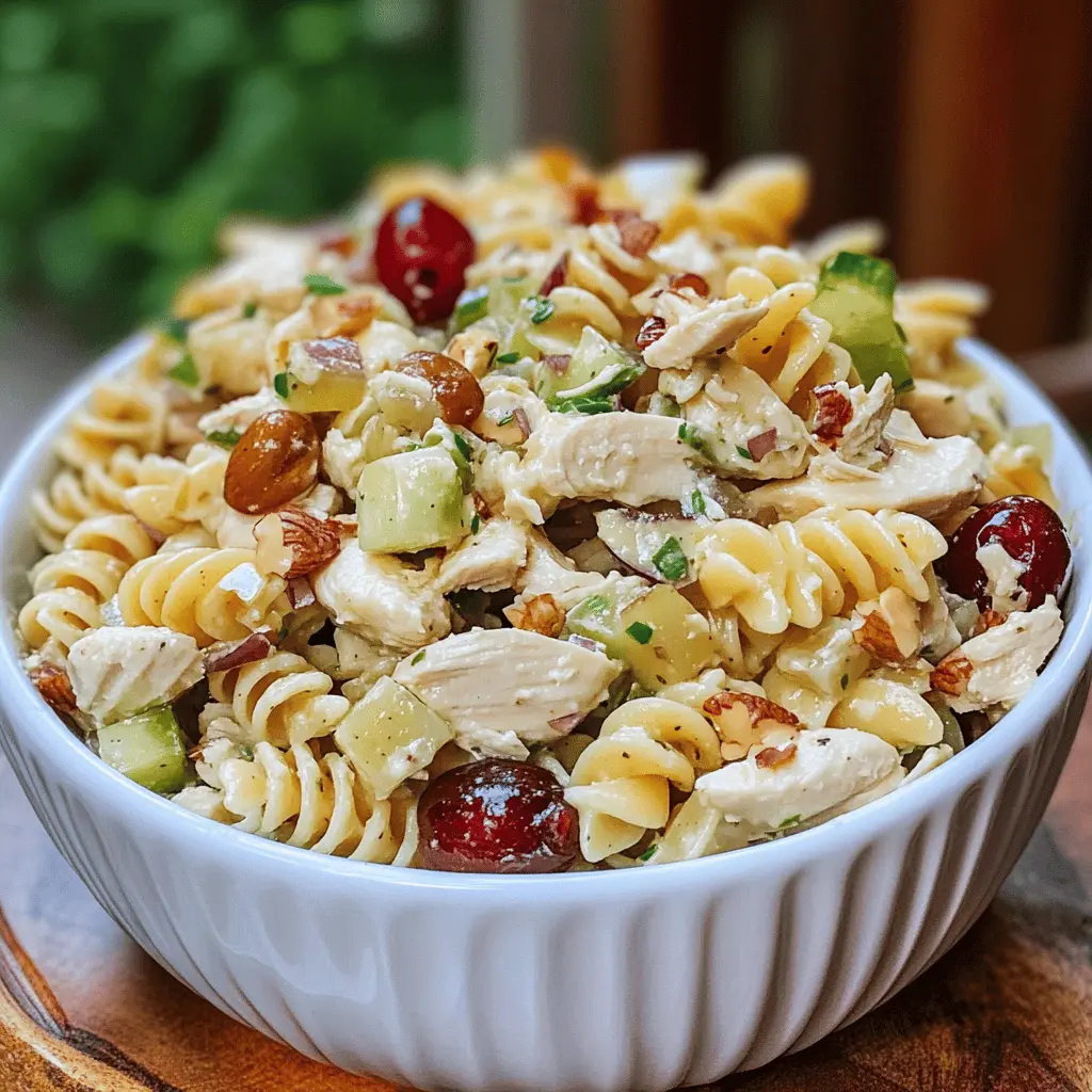 Easy Waldorf Chicken Pasta Salad Recipe