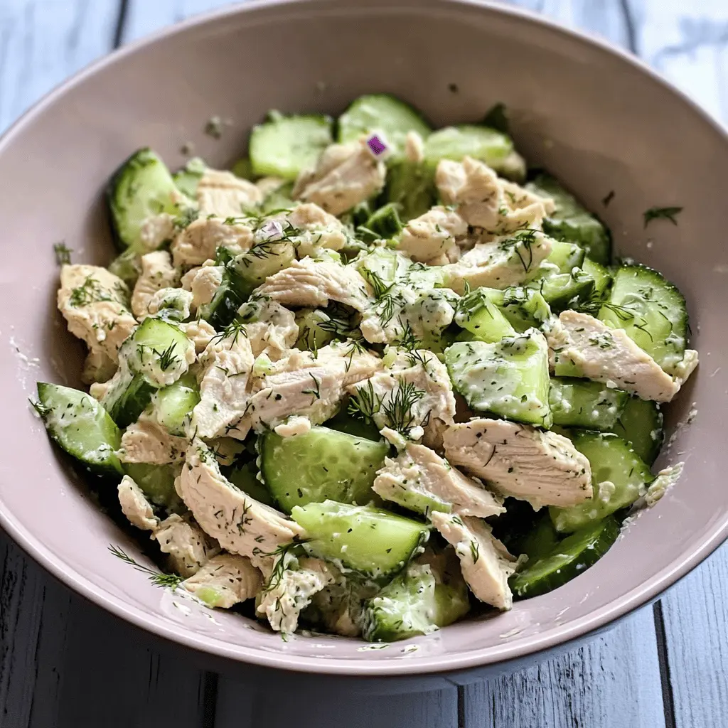 Easy Cucumber Dill Greek Yogurt Chicken Salad