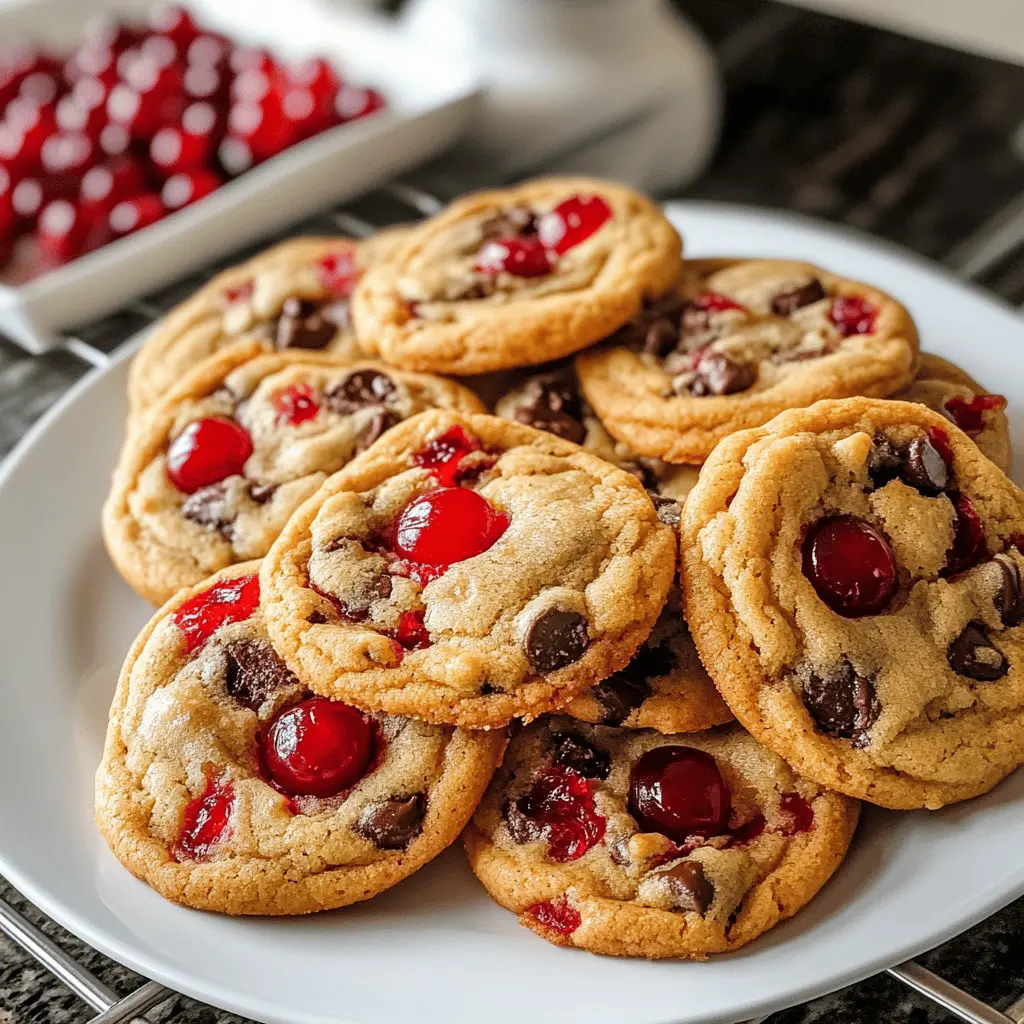 Easy Maraschino Cherry Chocolate Chip Cookies Recipe