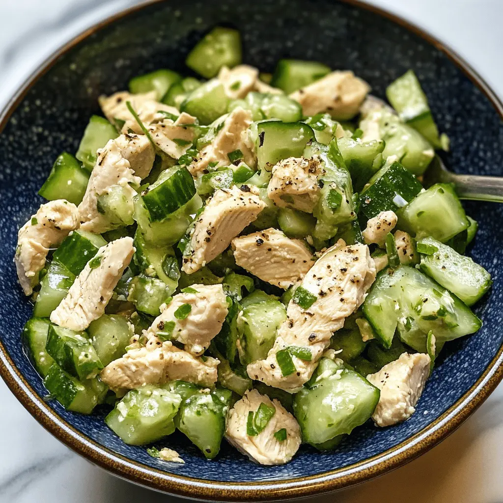 Easy Fresh Cucumber Chicken Salad Recipe