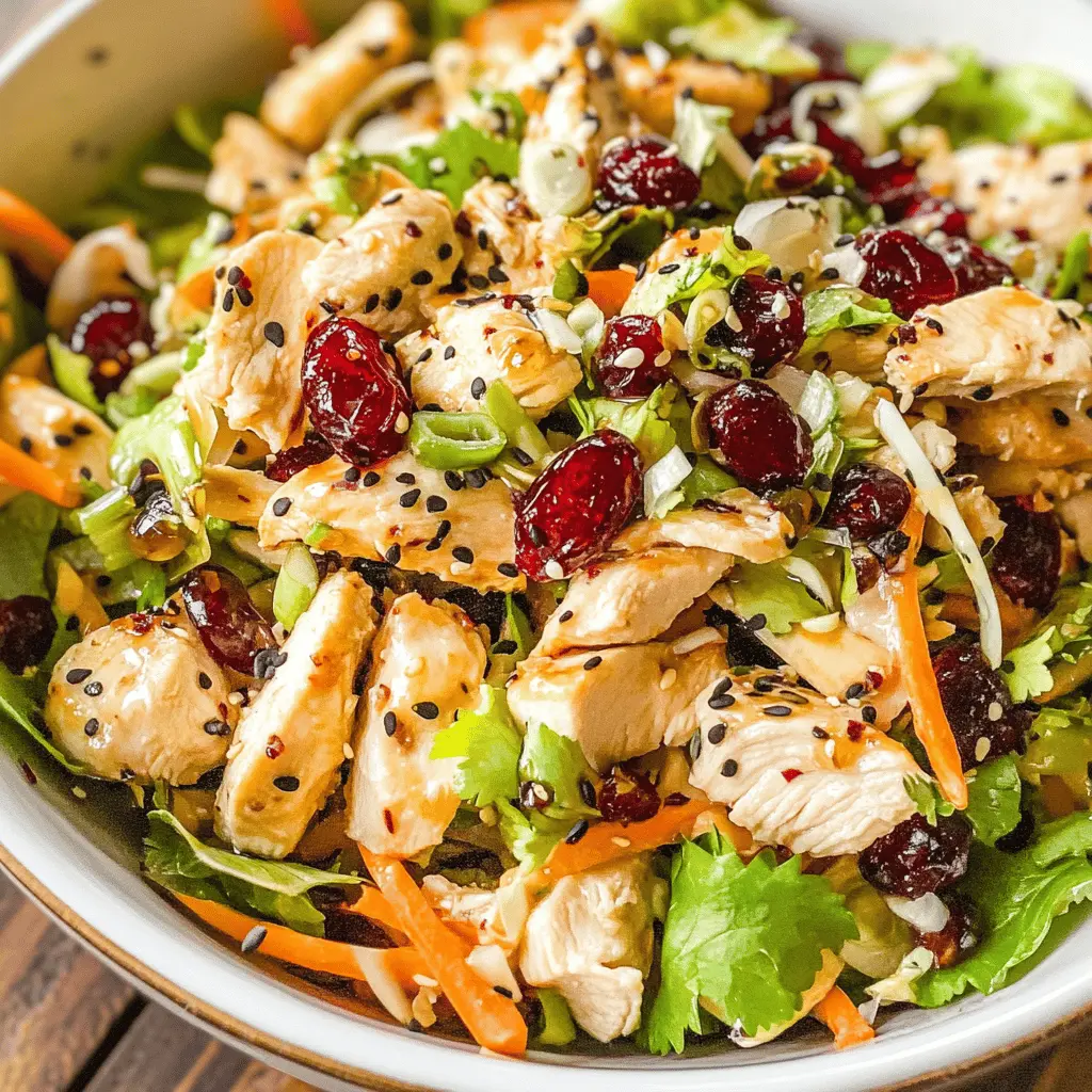 Easy Asian Chicken Cranberry Salad Recipe