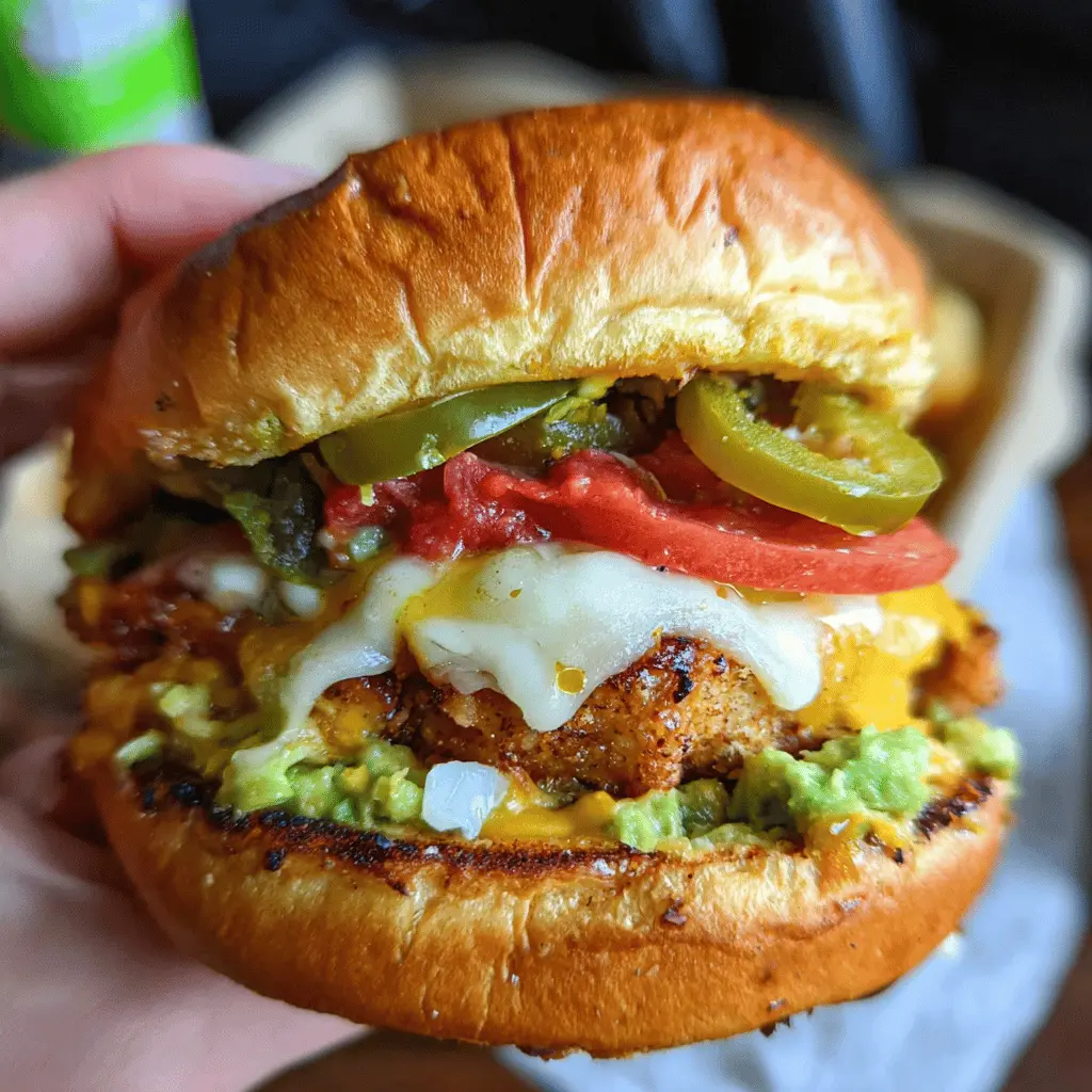 Easy Jalapeño Pepper Jack Chicken Burger Recipe