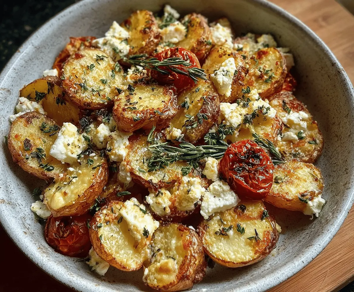 Easy Cheesy Baked Feta Potatoes