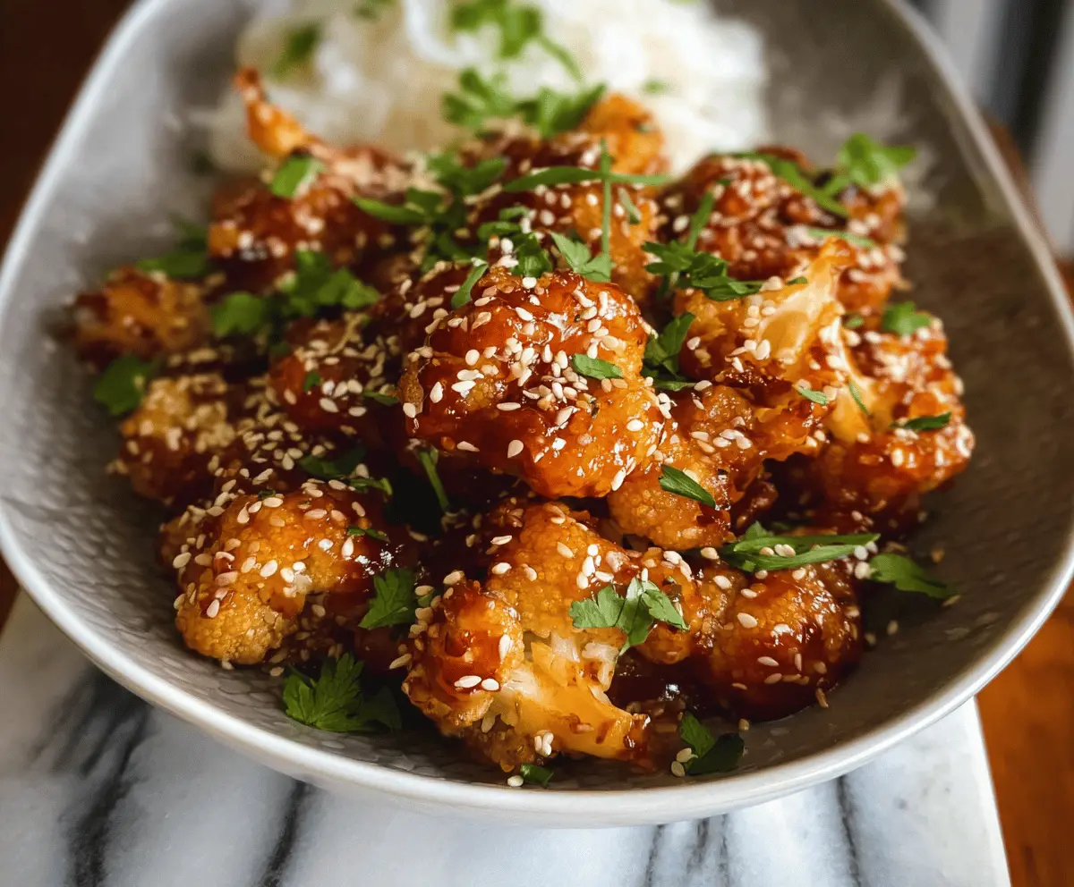 Easy Sticky Sesame Cauliflower Recipe