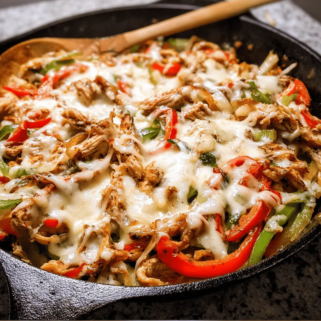 Easy Chicken Cheesesteak Skillet Recipe