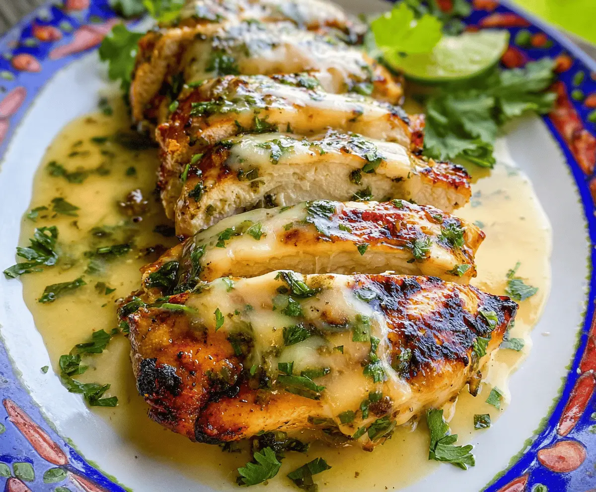 Cheesy Grilled Salsa Verde Pepper Jack Chicken