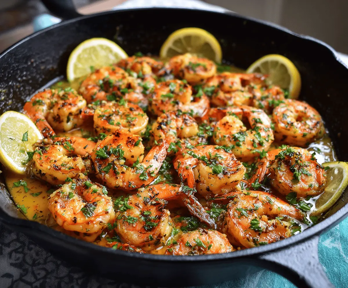 Garlic Butter Shrimp Skillet