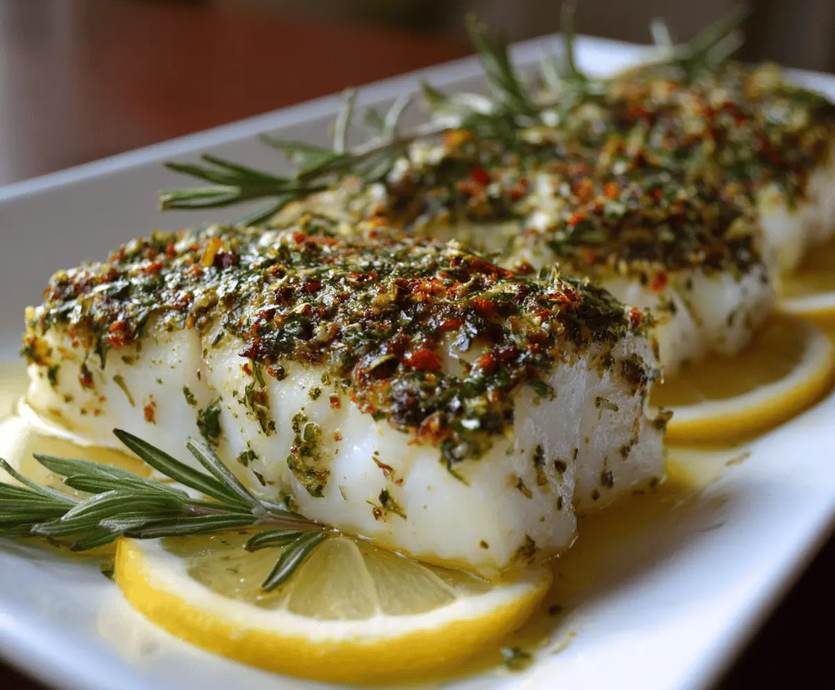 Lemon Herb Baked Cod