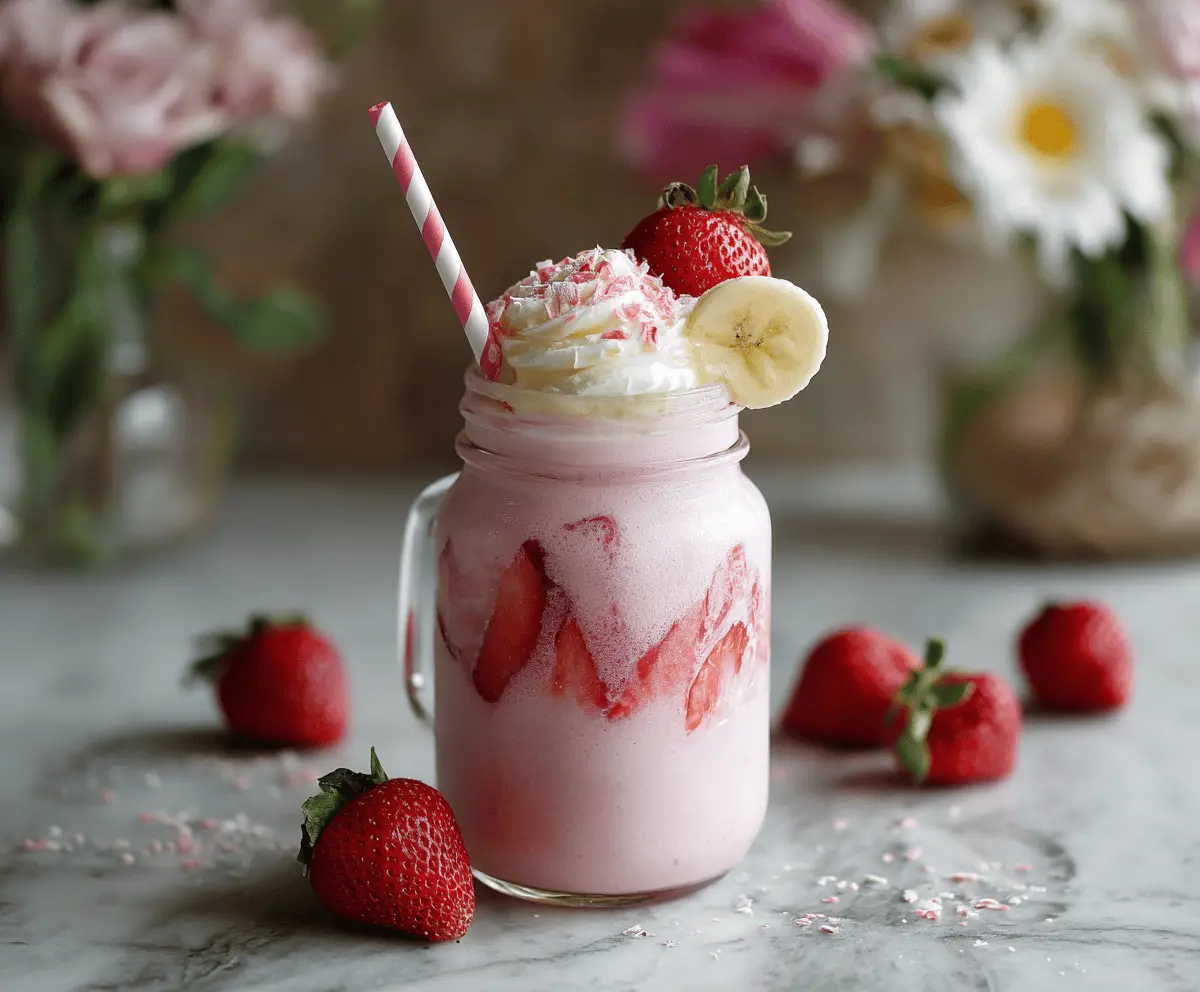 Strawberry Banana Milkshake