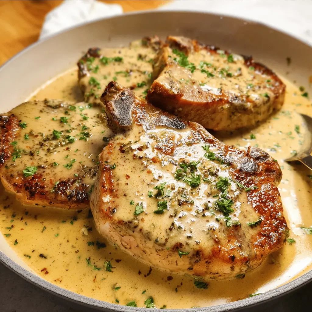 Slow Cooker Garlic Parmesan Pork Chops