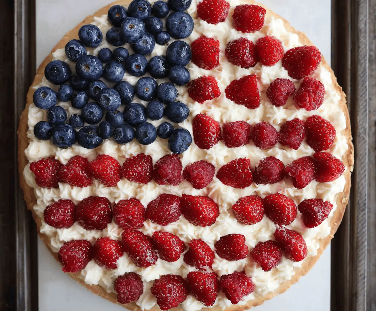 Easy Patriotic 4th of July Dessert Pizza Recipe