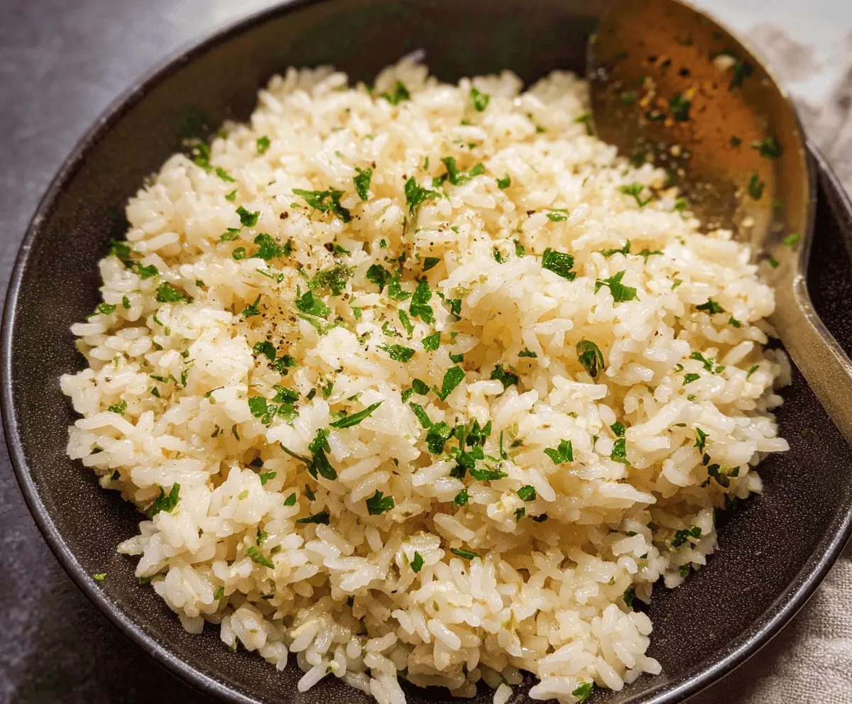 Easy Savory Garlic Butter Rice Recipe