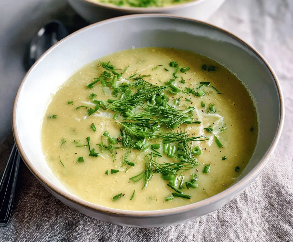 Creamy Potato Garlic Scape Soup Recipe