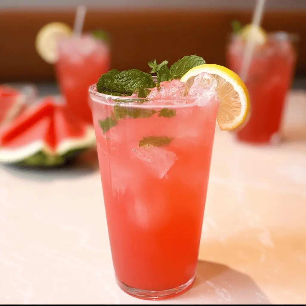 Easy Copycat Chick-fil-A Watermelon Mint Lemonade Recipe