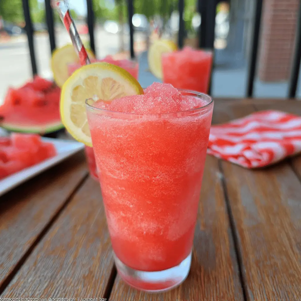 Refreshing Lemonade Watermelon Slushie Recipe