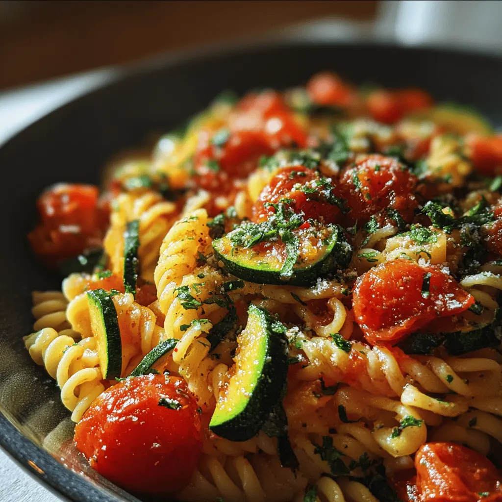 Easy Tomato Zucchini Pasta Recipe