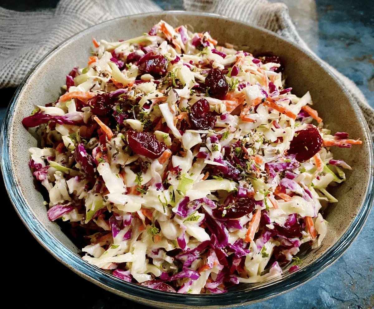 Fresh Cranberry Coleslaw Recipe