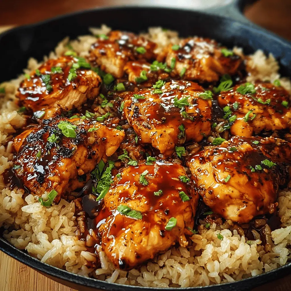 Easy One-Pan Honey BBQ Chicken and Rice
