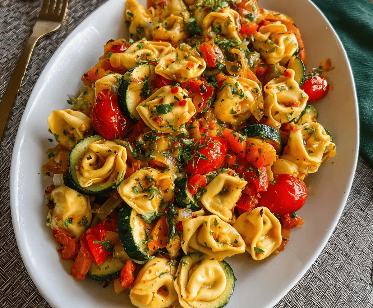 Easy Tortellini with Sautéed Vegetables Recipe