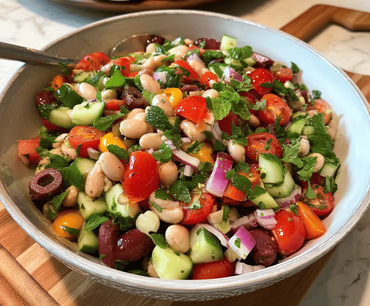 Easy Mediterranean Bean Salad Recipe for Quick Healthy Meals