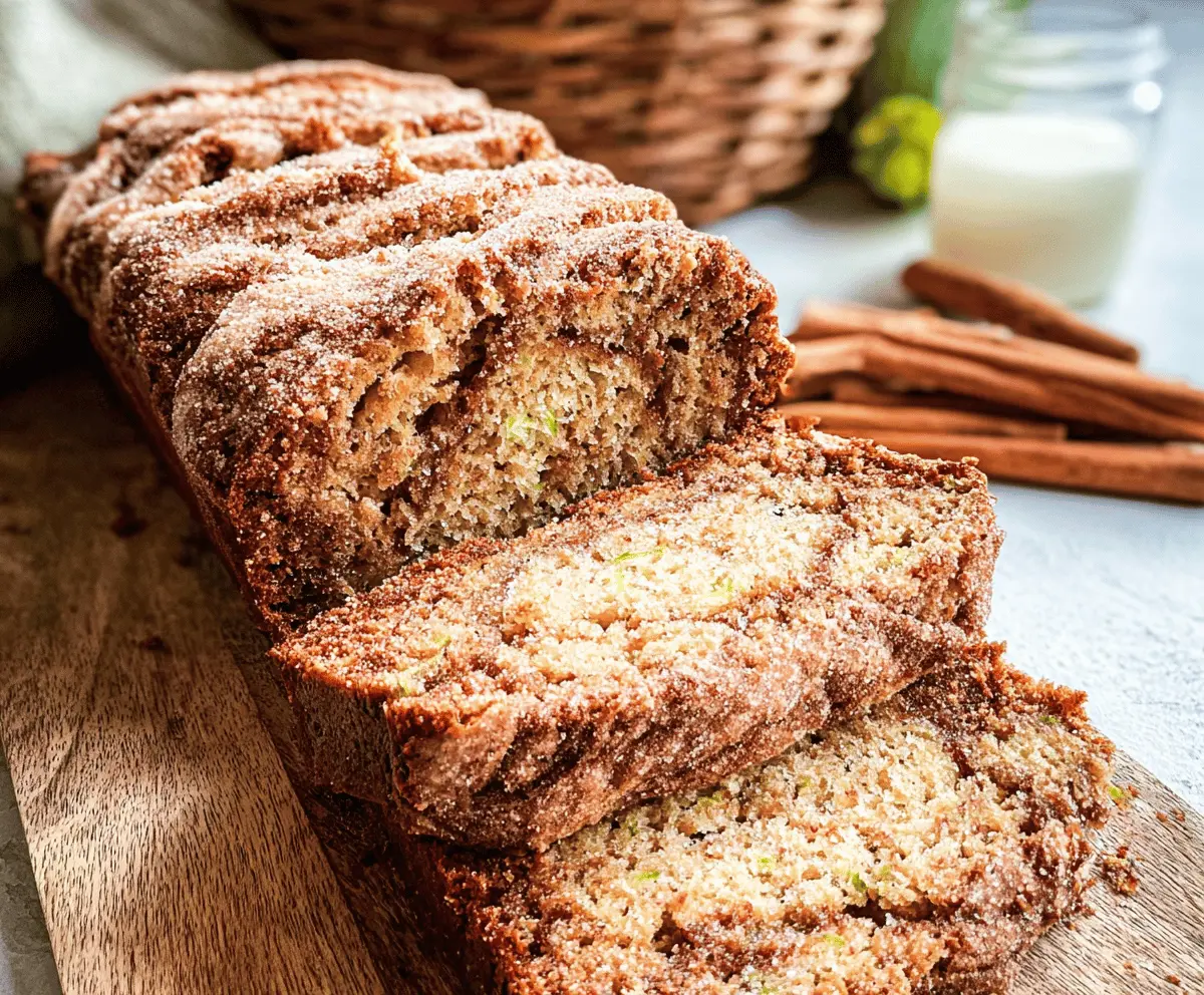 Moist Cinnamon Swirl Zucchini Bread Recipe